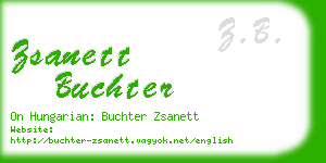 zsanett buchter business card